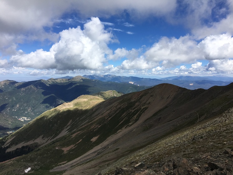 View to the Southwest from summit, Wheeler Peak