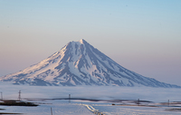 Vilyucik in the evening sun, seen from south-western Gorely campsite, Vilyuchik photo