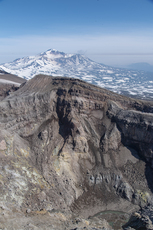 view over a Gorely crater to neighboring Mutnovsky photo