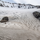 one of the glaciers inside the Mutnovsky caldera