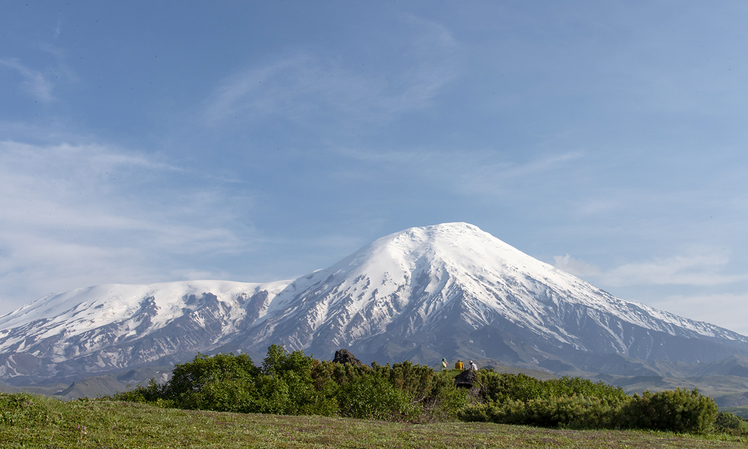 The Tolbachik group, seen from northern Edelweiss camp site