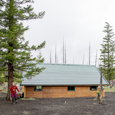 the only hut in the "dead forest" zone, Tolbachik