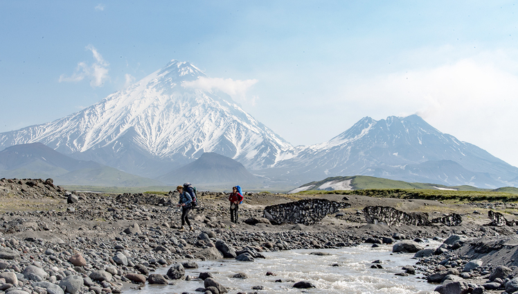 rivercrossings on Kamchatka should be done in morning hours, Kamen (Kamchatka)