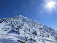 Frozen shrine on top of Norikura Kengamine photo