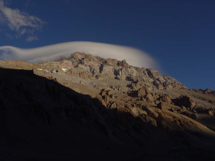 Summit from Plaza de Mulas, Aconcagua