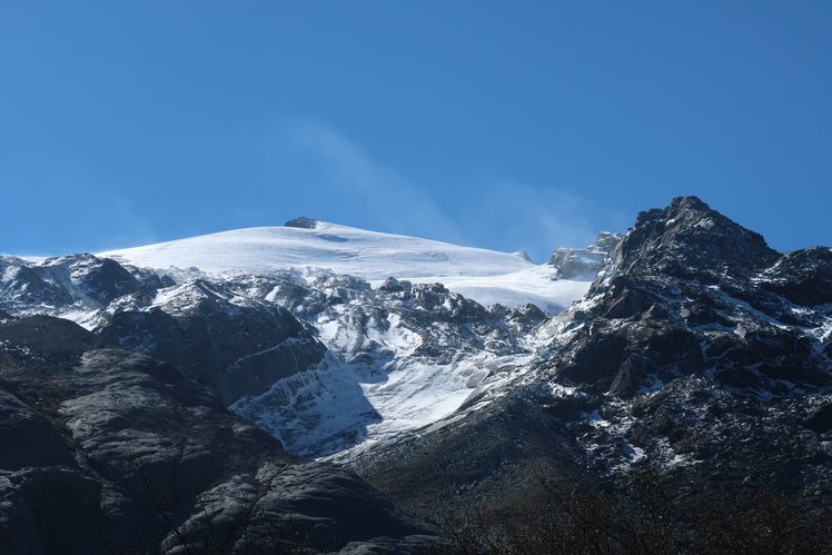 Haba Summit from near Base Camp Oct 2018, Haba Xue Shan or Haba Snow Mountain