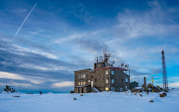 Mountain refuge and weather station on top of Vitosha mountain, Cerni Vruh