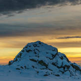 Cherni Vruh at sunset, Cerni Vruh