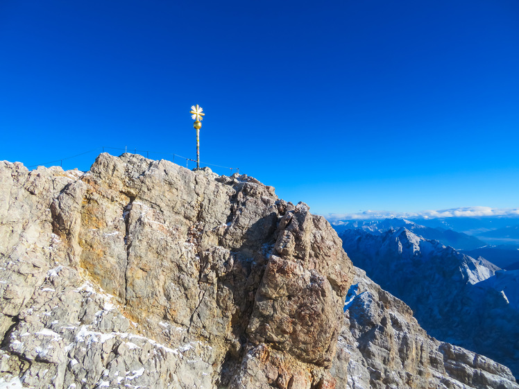 Summit cross atop Zugspitze