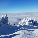 Top of Cannonball Quad Lift, Cannon Mountain (New Hampshire)