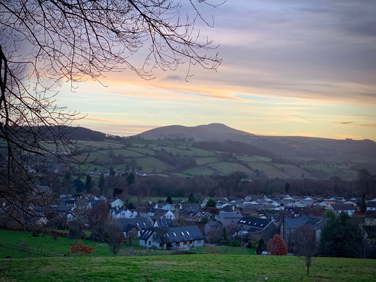 Sugar Loaf mountain at sunrise, Sugar Loaf Mountain (Wales)