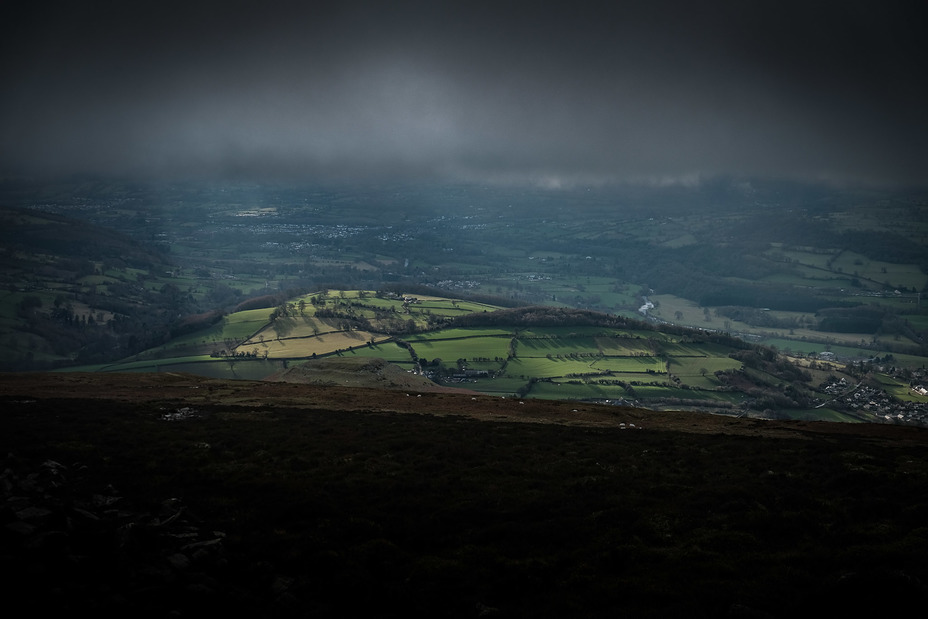 Table Mountain and the Usk Valley, Pen Cerrig-calch