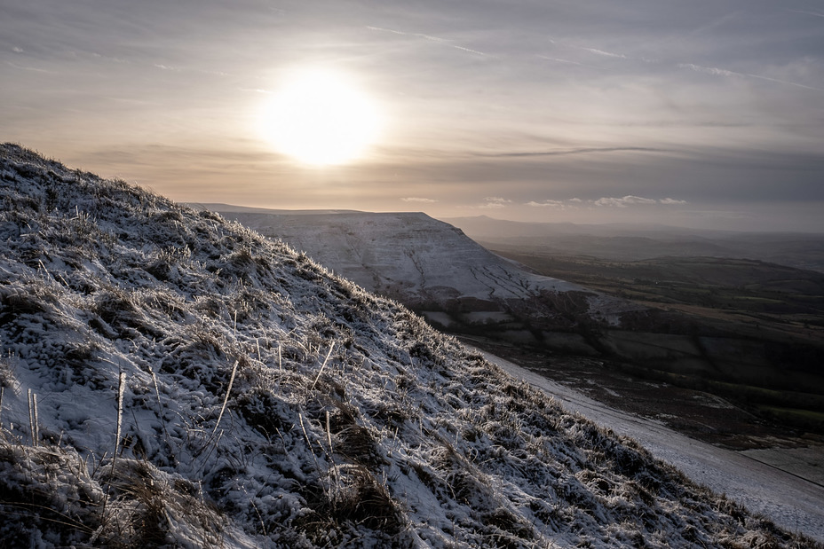 Sunset behind Lord Hereford's Knob, Hay Bluff