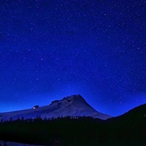 Night on the mountain, Mount Hood