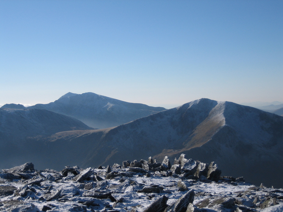 View towards Snowdon, Carnedd Llewelyn