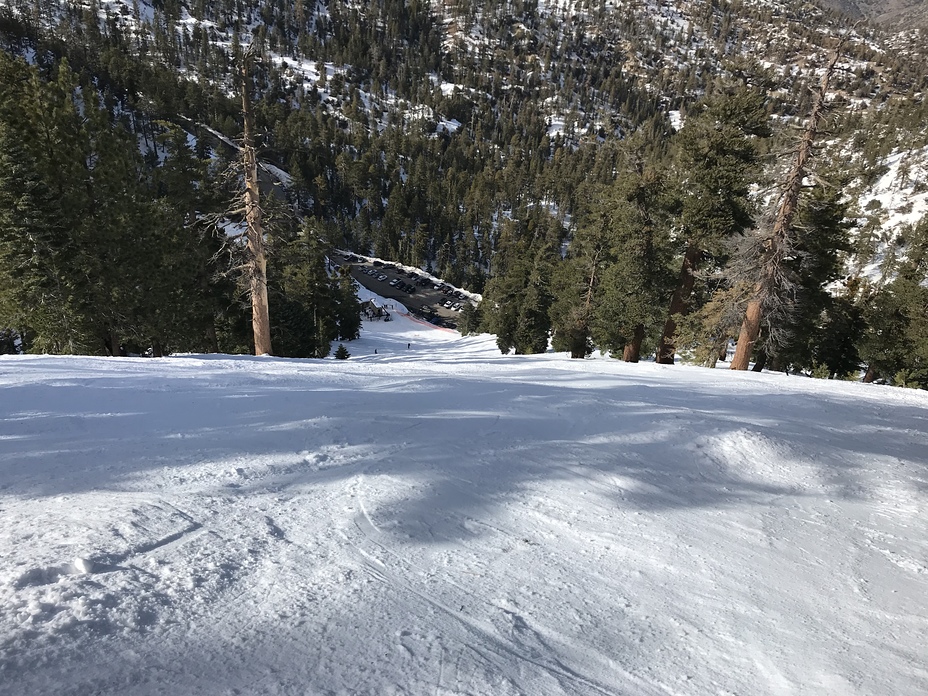 Looking down the face run, Waterman Mountain