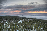 Sunrise, late November 2017, Smrk (Jizera Mountains) photo