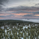 Sunrise, late November 2017, Smrk (Jizera Mountains)