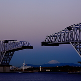 Fuji-san with Tokyo Gate Bridge