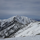 Twin peaks of Kashimayari from the southern peak of jiigatake