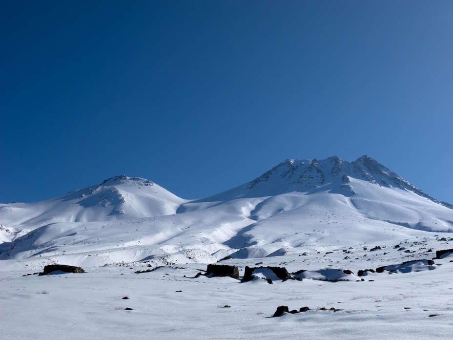 Winter Scene From Mount Hasan Turkey, Hasandag or Hasan Dagi