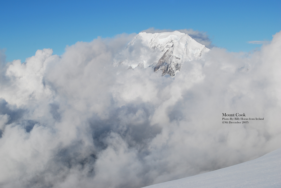 A Glimpse Of Mount Cook, Aoraki/Mount Cook