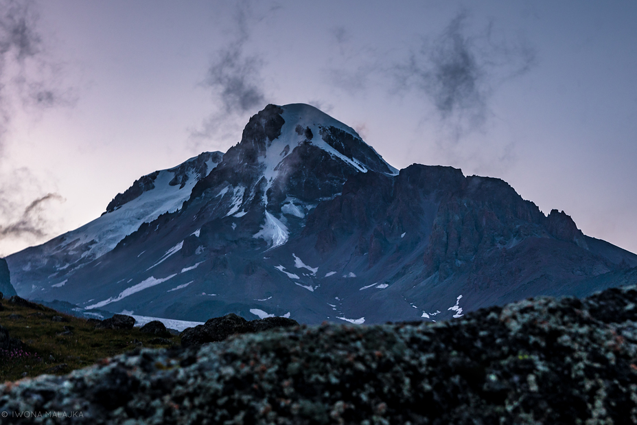 Kazbek view from Saberdze, Kazbek or Kasbek