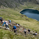 Climbing base of Y Lliwedd, Snowdon