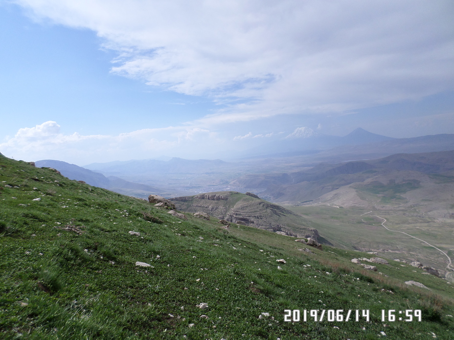 Ararat view from Garli Dagh(height of 2600m from sea level), Mount Ararat or Agri