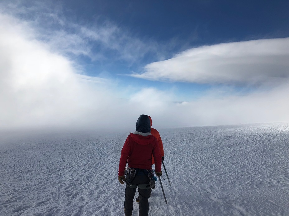 Cloudy in the crater, Mount Rainier