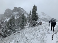 Static Peak dusted with snow photo