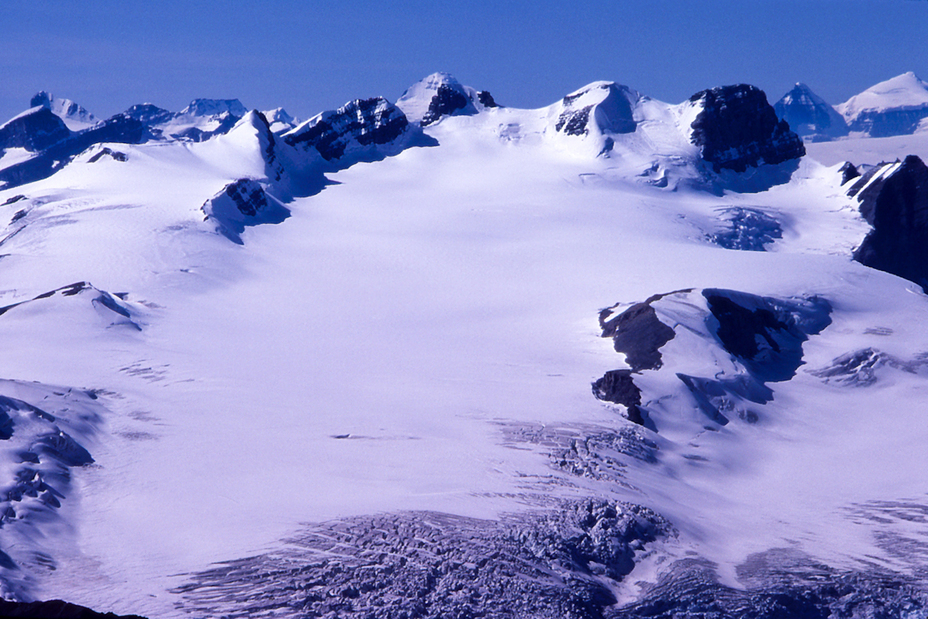 Mt. Lyell (L5 through L1 - Left to Right) and the Lyell Icefield, Mount Lyell (Canada)