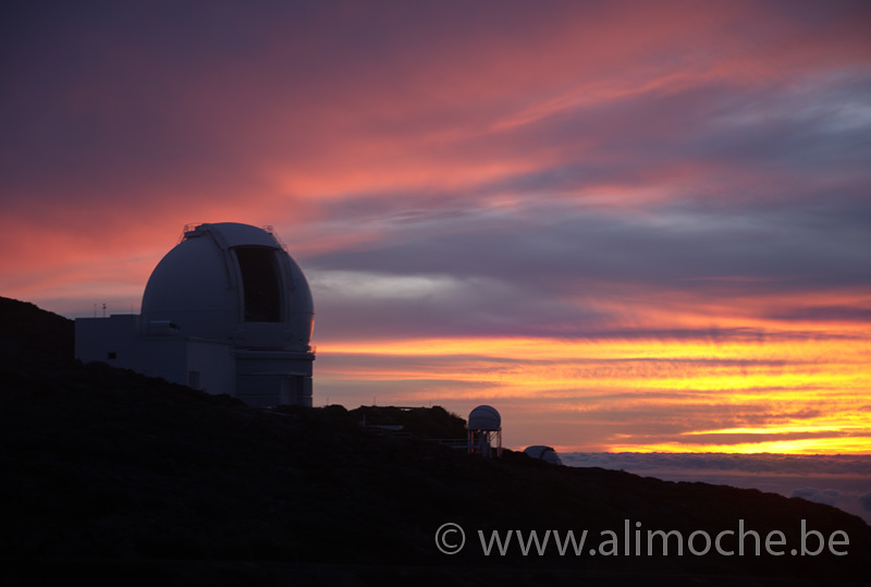 William Herschel Telescope ready for the night, Roque de los Muchachos