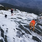 Ducati and Twig approaching the summit.