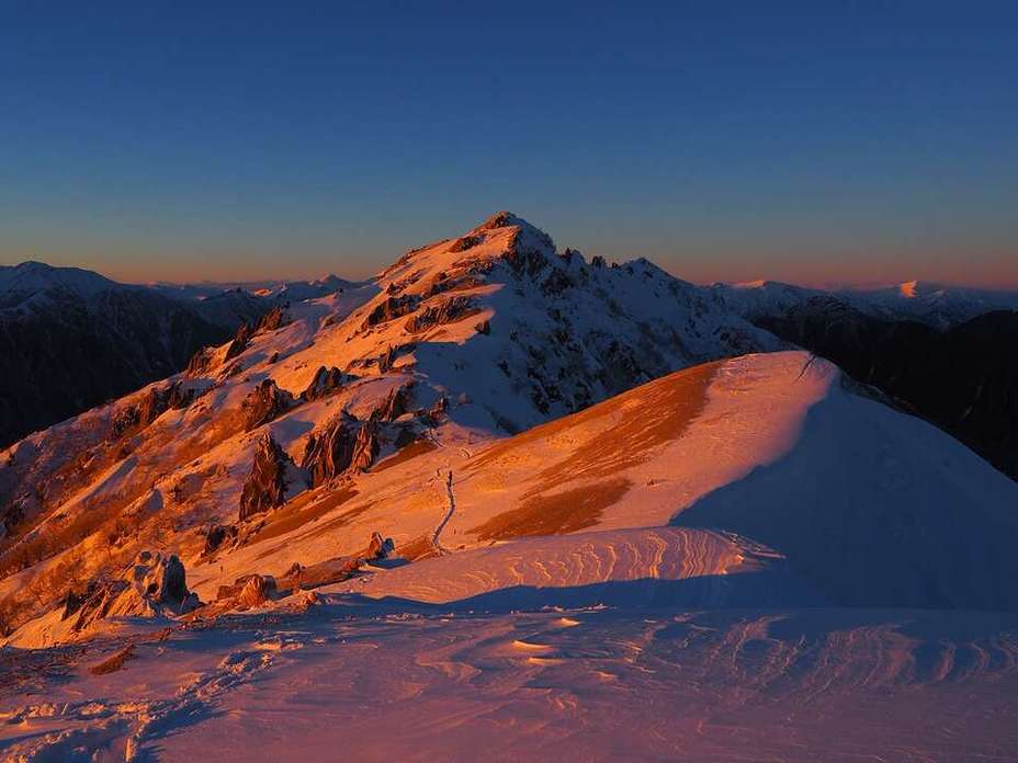 Sunset Mt Tsubakuro, Tsubakuro Dake or Mt Tsubakuro