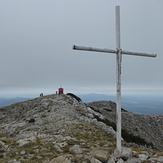 Dinara peak seen from nearest side peak