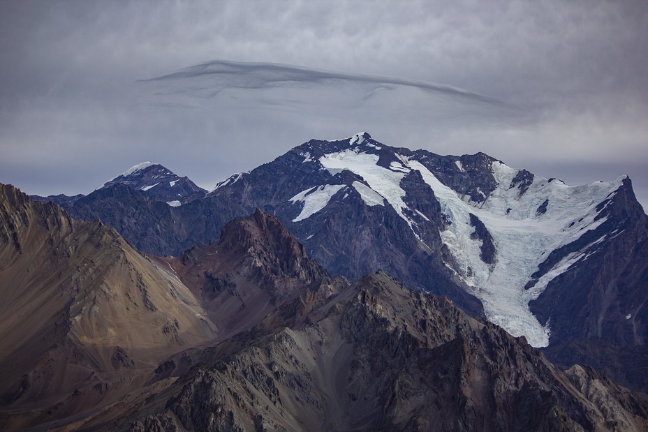 Nevado Juncal seen from Cerro Hornitos