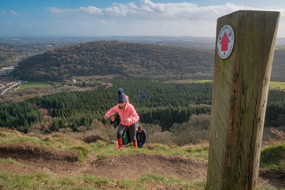 Steep way up, Garth Mountain, Mynydd y Garth