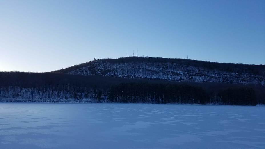 Mt Tom in winter twilight, Mount Tom (Massachusetts)