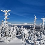 View of the Presidential range from near North Twin, North Twin Mountain (New Hampshire)