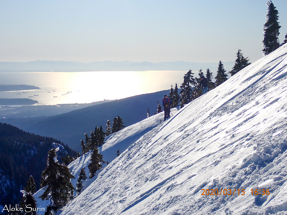 View west from winter route on Mt Seymour, Mount Seymour