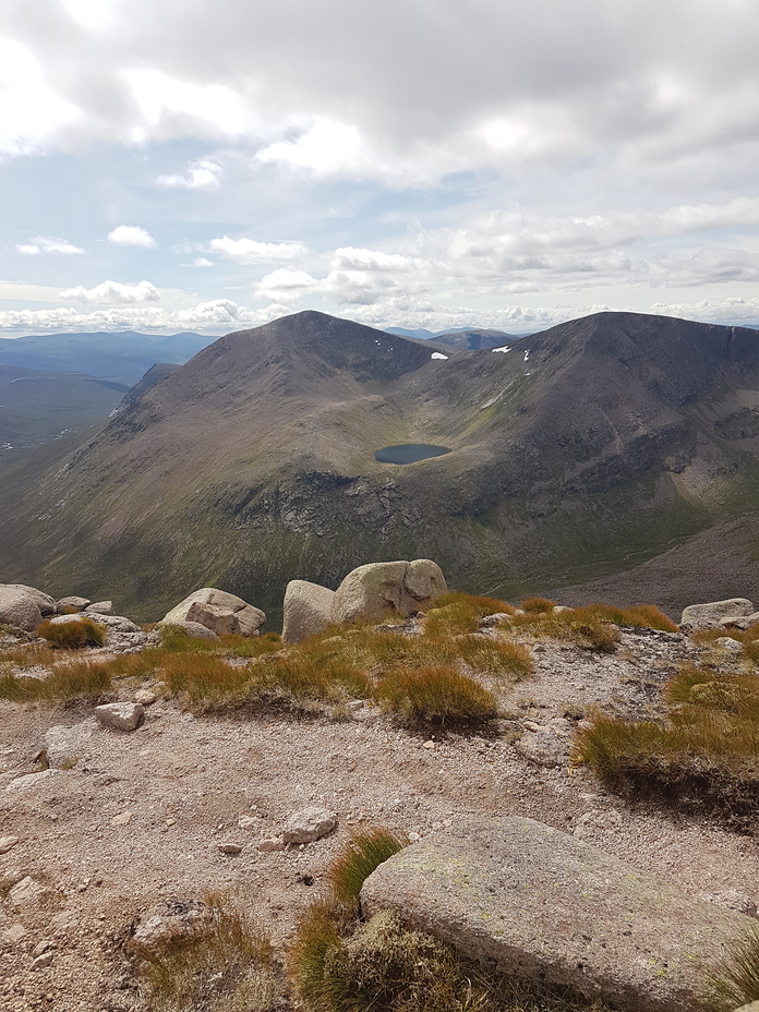 Cairn Toul and Sgor an Lochain Uiane from Braeriach 