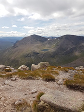 Cairn Toul and Sgor an Lochain Uiane from Braeriach  photo