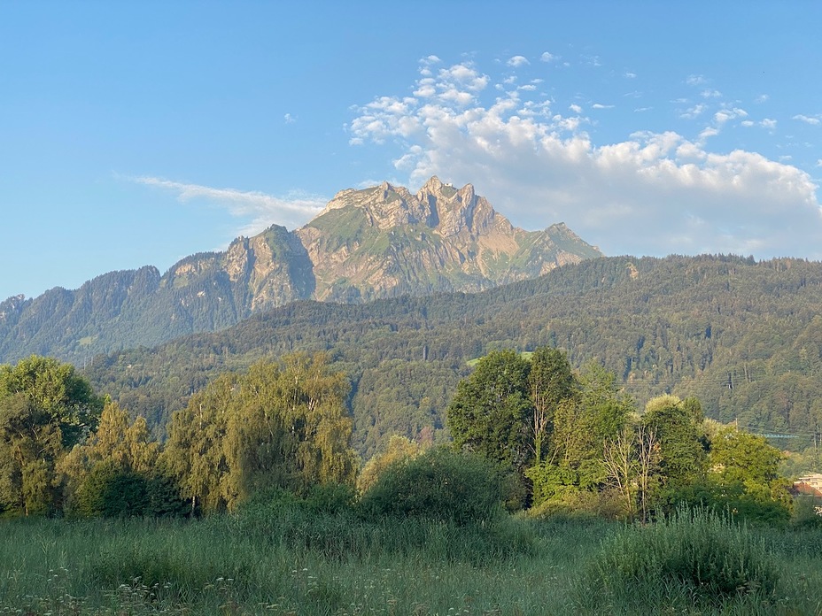 View from Horw, Switzerland, Mount Pilatus