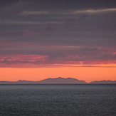 Mountains of Snowdonia National Park from Pembrokeshire