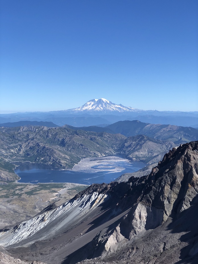 View of Rainier from South Rim, Mount Saint Helens