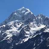 Hanging ice shelves on Aoraki/Mt Cook's summit, Aoraki/Mount Cook