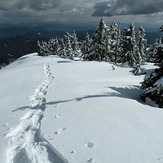 Summit ridge on mount Crickmer