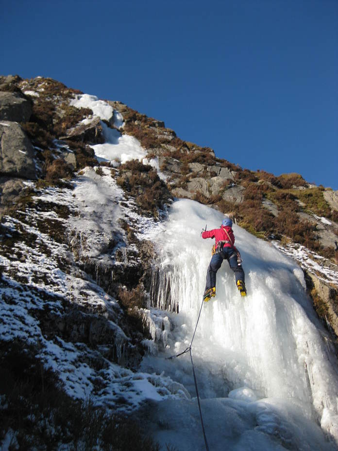 Ice climbing on Cairnsmore of Fleet