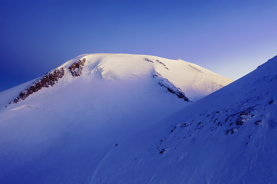 Elbrus in rays of sunrise, Mount Elbrus